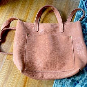 Portland Leather Goods Medium X-Body Zippered Tote Quartz